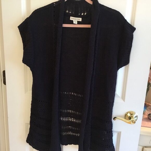 NWOT. Coldwater Creek Women’s 14/L Black Vest - Picture 1 of 9